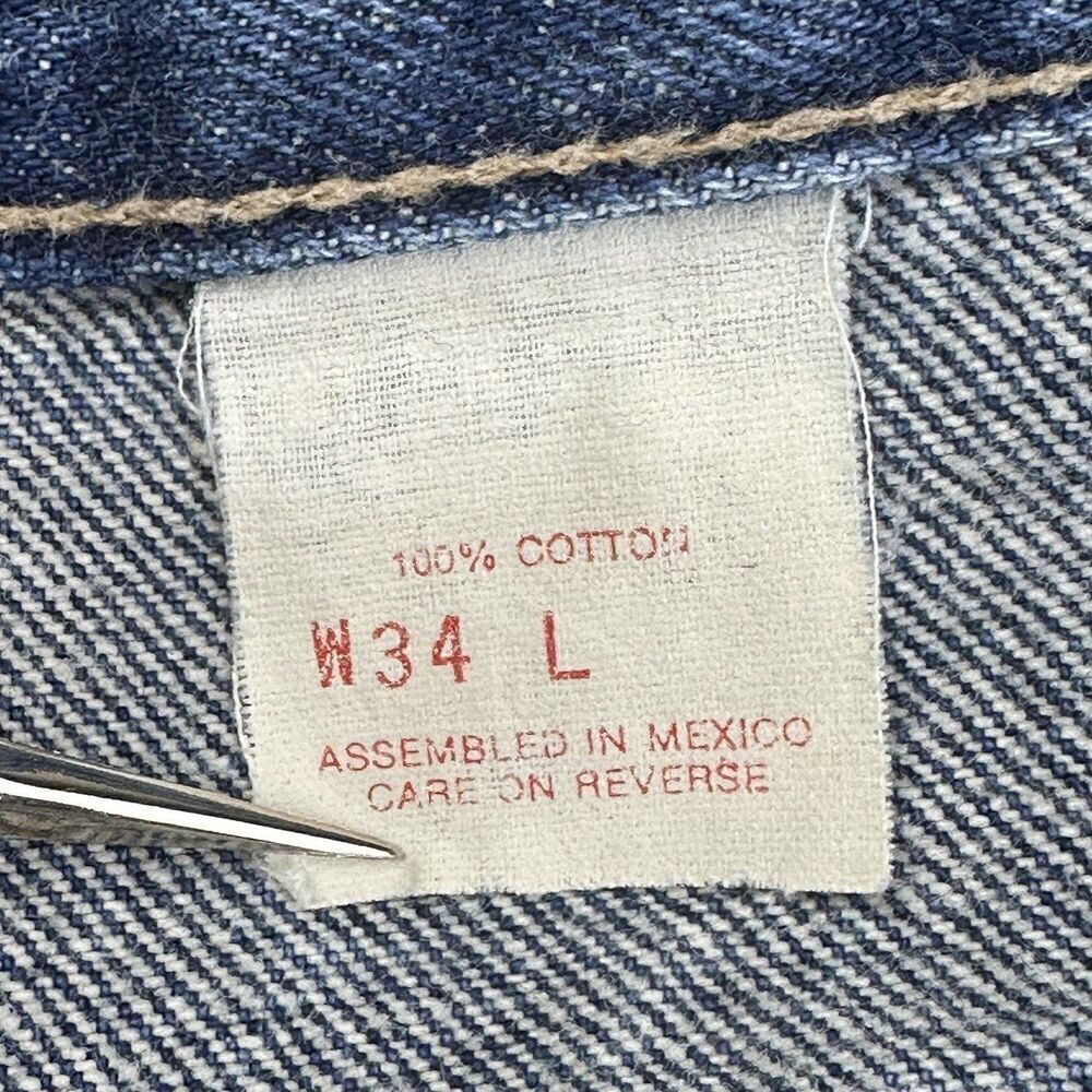 Vintage Brittania Cut Off Jean Shorts Jorts Womens 34 Blue High Rise Button Fly* - Picture 12 of 13